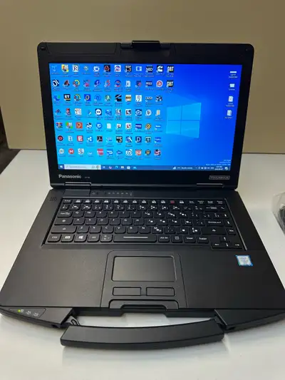 Heavy on road truck diagnostic laptop with updated software on a Panasonic toughbook with charger wi...