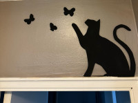  Decorative wooden cat door frame silhouettes 
