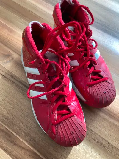 Selling my husband's basketball sneakers ADIDAS. Size 10. No rips or tears. Asking only 30 dollars....