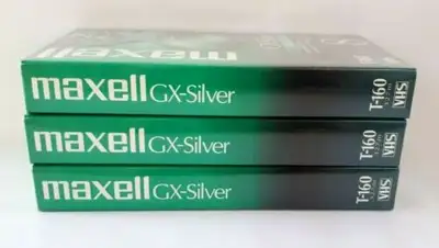 *** MAXELL VHS VIDEO CASSETTE TAPES - GX-SILVER HQ T-160 - NEW!, View more