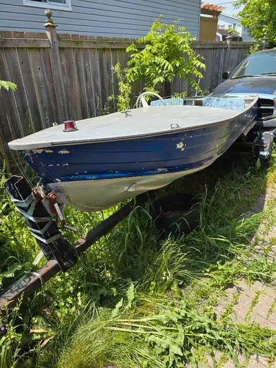 14ft aluminum boat was bought as a project and have no time. My loss is your gain. Will come with th...