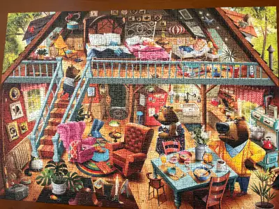 Puzzle Title. Goldilocks Gets Caught This puzzle was purchased new and put together once. Picture sh...
