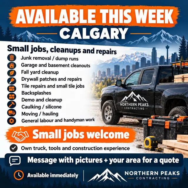 Calgary Handyman, Junk Removal & Small Jobs 