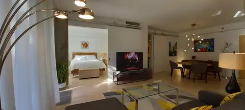 (ENGLISH FOLLOWS) A LOUER - LUXUEUX 4 ½ MEUBLÉ AVEC TERRASSE PRIVATIVE SUR COUR INTÉRIEURE – PLATEAU...
