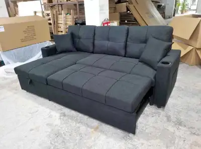 Canapé-lit sectionnel avec rangement, View more