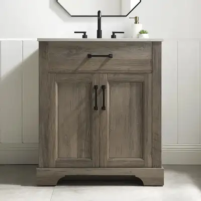 30” Bathroom Vanity with Engineered Stone Top – BRAND NEW, View more