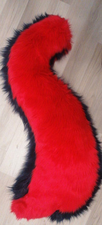 Custom Fursuit Pony Tail blue/red for Halloween Party Costume