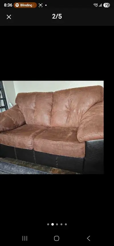 Suede Couch & LoveSeat , View more