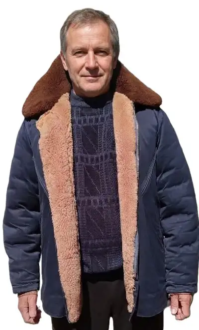 Soviet Air Force Pilot Winter Jacket – Sheepskin Fur, Leather Li, View more