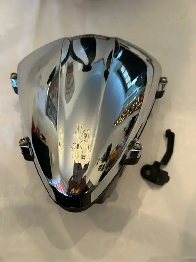 Air Box | Air Intake Filter box and Chrome Cover for a Yamaha V-Star 1300 motorcycle ***Bracket Incl...