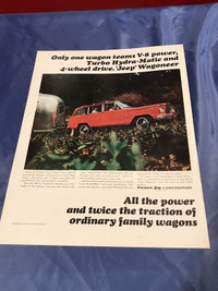 1965 Kaiser Jeep Wagoneer Turbo Hydra-Matic Original Ad