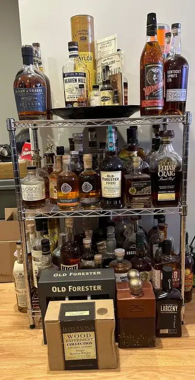 Bourbon and American Whiskey ◦ Elijah Craig Barrel Proof - 1 Full - $120 ◦ Elijah Craig Toasted Barr...