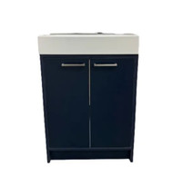 23.5" WIDTH - NAVY BLUE VANITY WITH INTEGRATED SINK