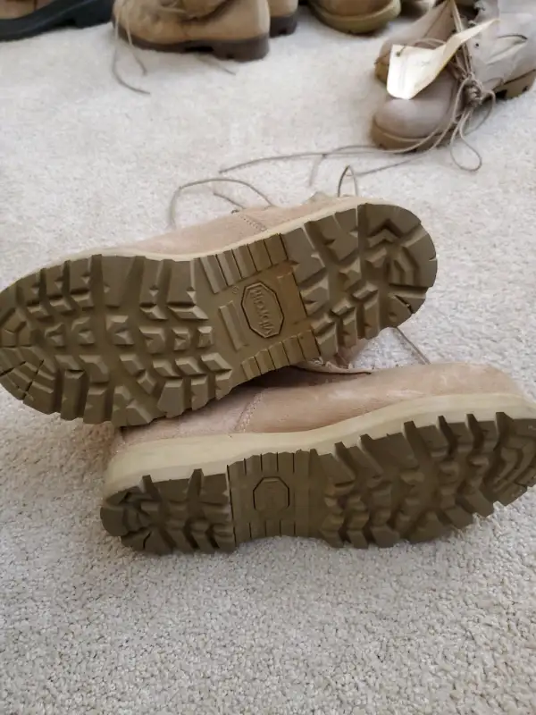 Safety tan boots.  Size 7.5 ish in Men's Shoes in Trenton - Image 3