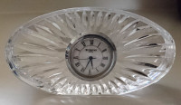 Vintage Waterford Crystal Small Oval Desk Clock