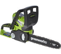 GreenWorks 20292 G-MAX 40V 12-Inch Cordless Chainsaw, Battery an