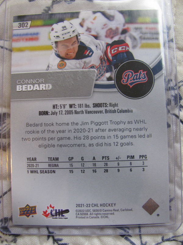 NHL  Connor Bedard Pats Stars in Arts & Collectibles in Edmonton - Image 2