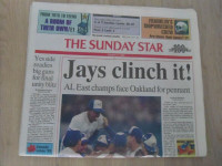1992-Toronto Blue Jays-AL Champs-Complete Newspaper.