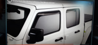Weather Tech Window Louvers for 2018 Jeep, 4 door, JK.