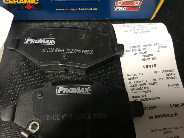 ceramic plus rear brake pad for ford explorer in Other in Gatineau - Image 3