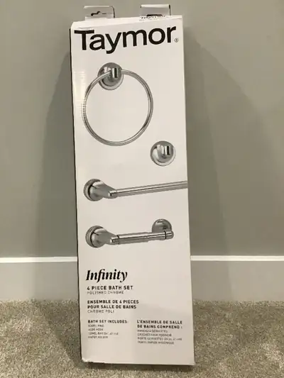 New 4 piece Chrome Towel Holder, Ring, TP holder, Hook (4 sets), View more