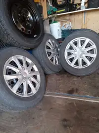 Tires & rims & hub caps & 1 NEW tire  & rim