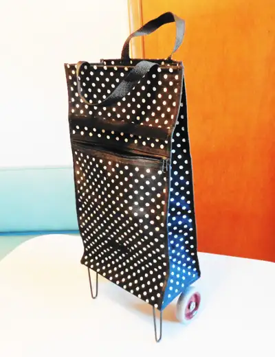 FOLDING WHEELED SHOPPING TRAVEL BAG CART, View more