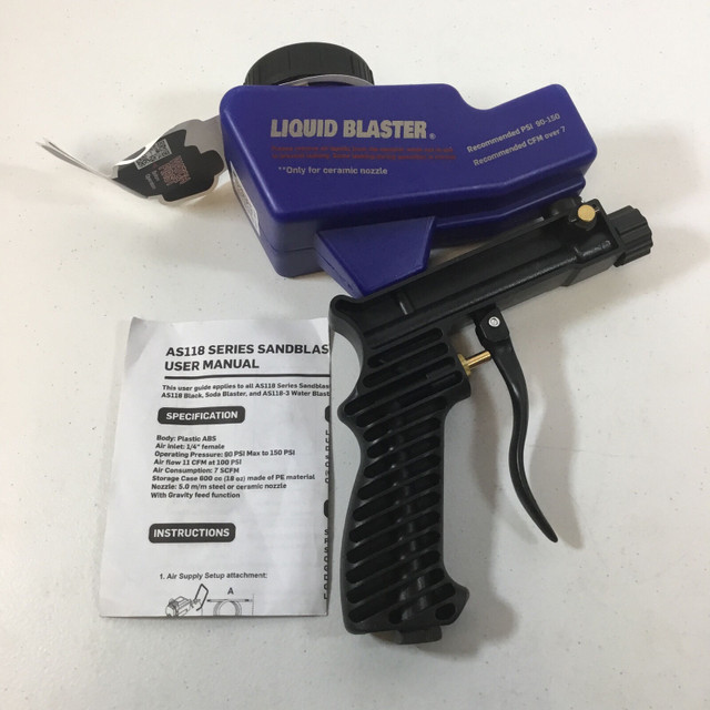 Le Lematec AS118: 150 PSI ABS Plastic Sandblaster Gun in Power Tools in Burnaby/New Westminster