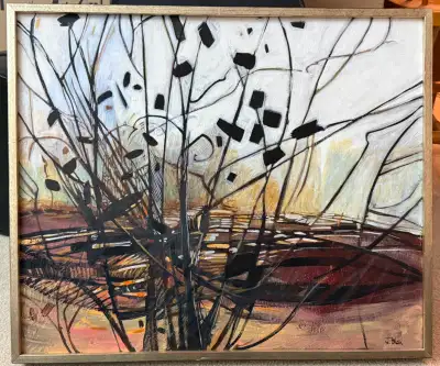 Winter Scene - Acrylic painting on canvas by Jennifer Blair, View more
