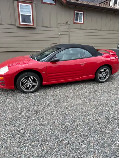 2003 Mitsubishi Spyder Eclipse GTS, 2 door convertible with beige leather seats, drivers seat is ele...