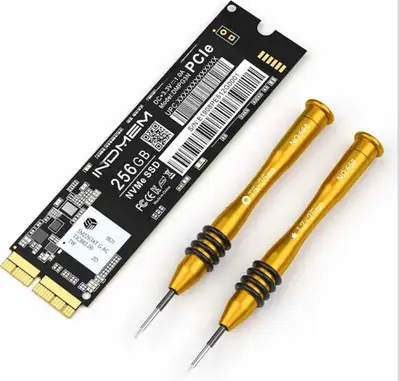 INDMEM PCIe NVMe SSD 256GB 3D TLC NAND Flash Hard Drive Replacement for Mid 2013-2017 MacBook Air, L...