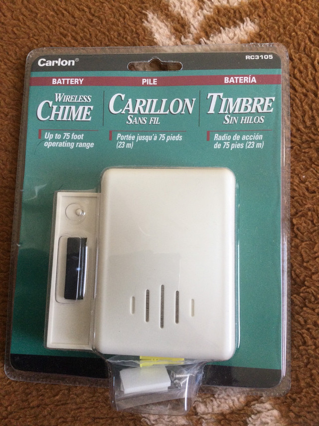Carlon  battery wireless chime (New) in General Electronics in Dartmouth