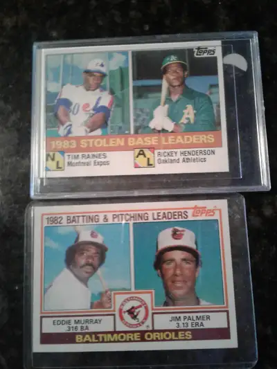 1983 TOPPS BASEBALL STOLEN BASES, BATTING & PITCHING LEADERSCARD, View more