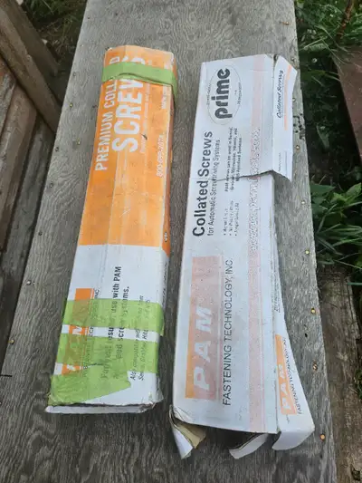 Two boxes of 1 1/4" collated screws. Asking $20 a box or $30 for both Located near Thorhild, about 1...