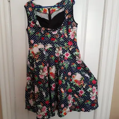 Beautiful cotton unique pattern polka dot dress, View more