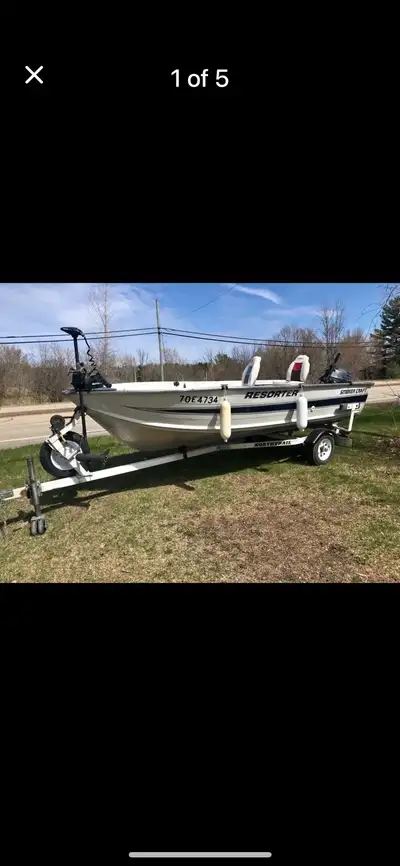 Complete Fishing package: * 15' Smoker Craft Resorter * Northtrail trailer * Yamaha 25hp 4 stroke en...
