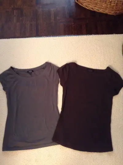 -grey jacob top (xs)$8 -brown zara top (med)$8-SOLD -light blue RW&Co top (sm)-$5 -royal blue jacob...