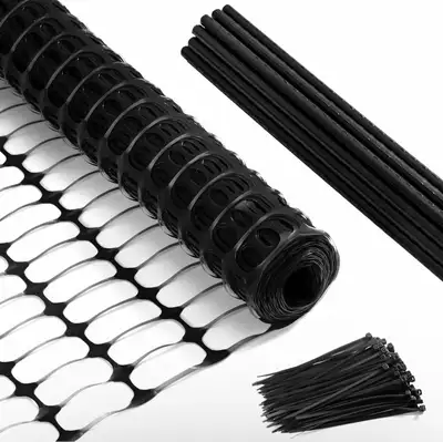 40”x100ft Temporary Fence Kit with Posts – Safety Mesh Barrier , View more