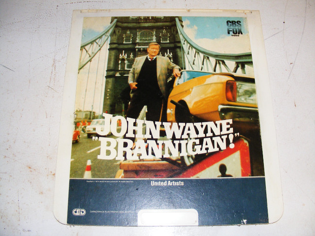 1975 Vintage Laser Video Disc - John Wane - Brannigan in Arts & Collectibles in Saint John