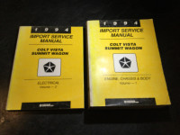 1994 Dodge Colt Vista and Eagle Summit Wagon OEM Service Manuals