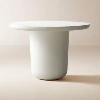 Selling a Lola 45" Round Ivory Concrete Dining Table - WHITE, View more