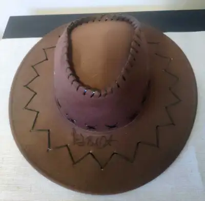 Signed WWF Bob Orton Cowboy hat Signed in person and the signature matches those of ones online that...