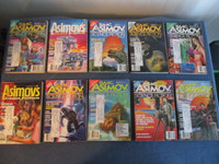 LOT OF 10 VINTAGE ASIMOV'S SCIENCE FICTION BACK ISSUES-1990'S