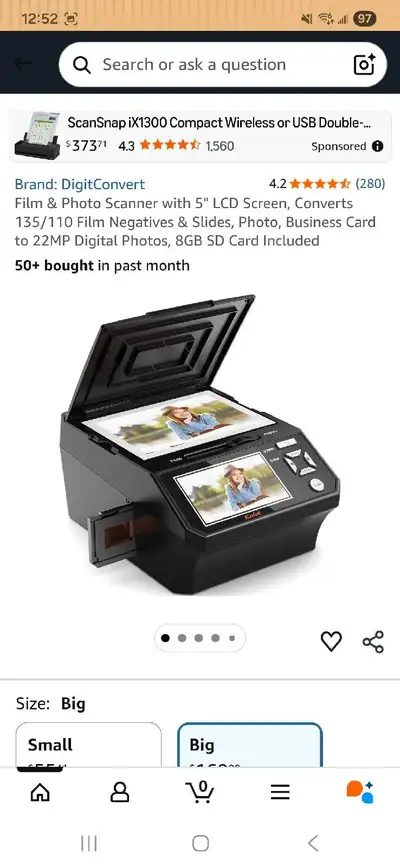 Film & Photo Scanner with 5" LCD Screen, View more