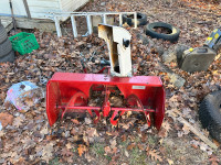 Roper snow blower attachment with lifting bracket 
