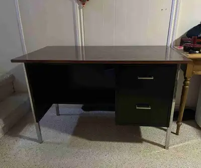 Vintage metal desk, View more