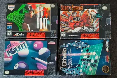 lot de boîtes super Nintendo snes, View more