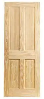PORTE MASSIVE PIN NOUEUX 30", 4 PANNEAUX , 4P,  1 3/4, View more