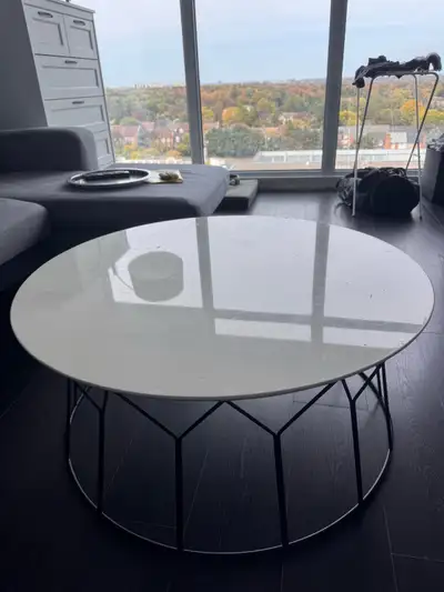 White Round Coffee Table , View more