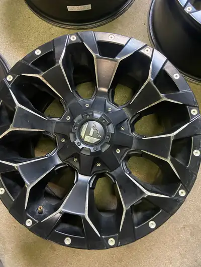 Set of fuel racing rims 18 inch with TPMs rims came off of a Toyota five bolt pattern only this will...